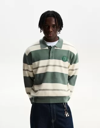 Jersey tipo polo a rayas
