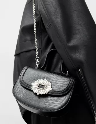 Minaudière con cierre de strass Minaudière con cierre de strass