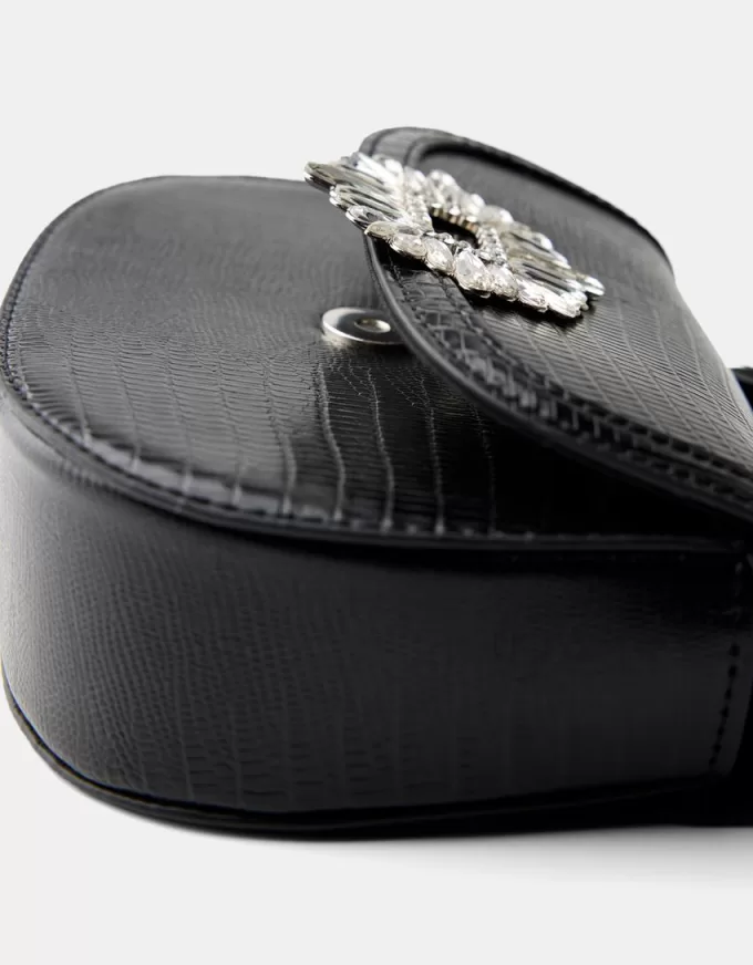 Minaudière con cierre de strass