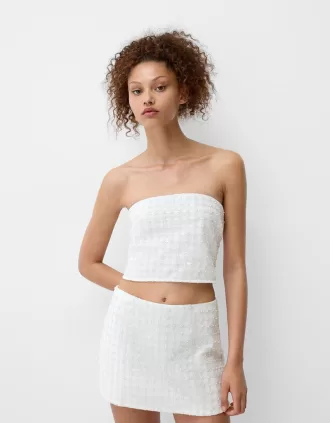 Minifalda con pedrería