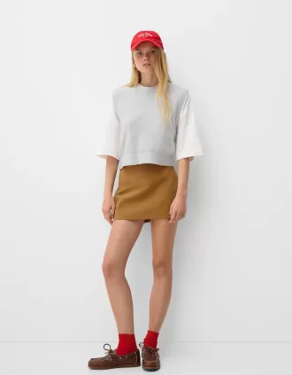 Minifalda de antelina