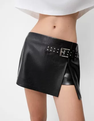 Minifalda de piel sintética