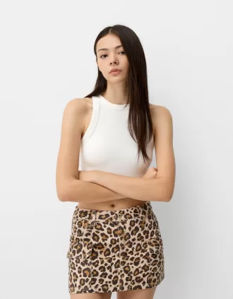 Minifalda estampado animal