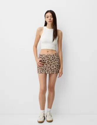 Minifalda estampado animal