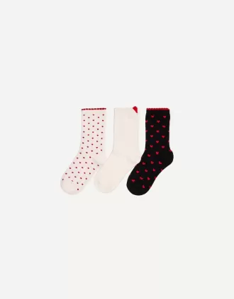 Pack 3 calcetines corazones