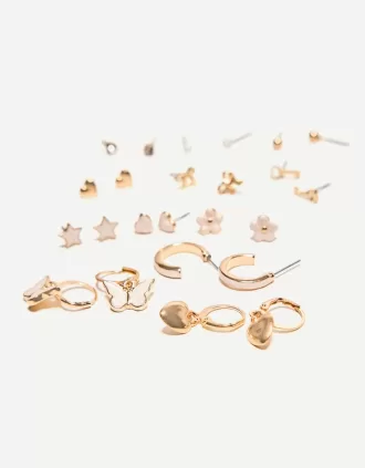 Pack de 12 pendientes acabado nácar