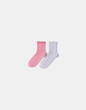 Pack de 2 calcetines pointelle