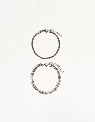 Pack de 2 pulseras de acero
