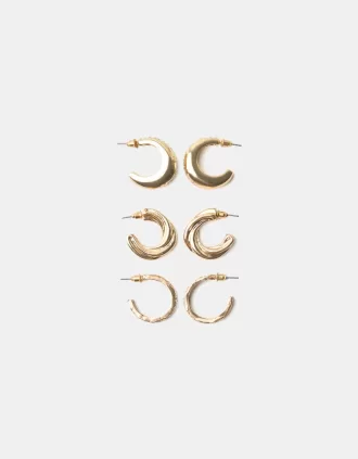 Pack de 3 pendientes de aro