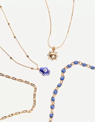 Pack de 4 collares con colgantes