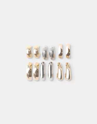 Pack de 6 pendientes de aro Pack de 6 pendientes de aro