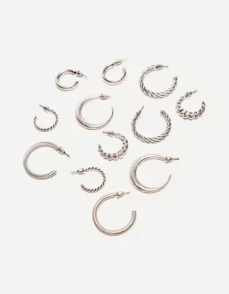 Pack de 6 pendientes de aro bohemios Pack de 6 pendientes de aro bohemios