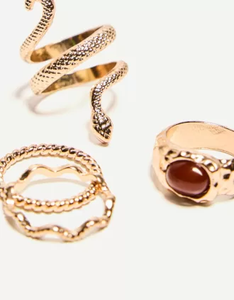 Pack de 7 anillos de serpiente Pack de 7 anillos de serpiente
