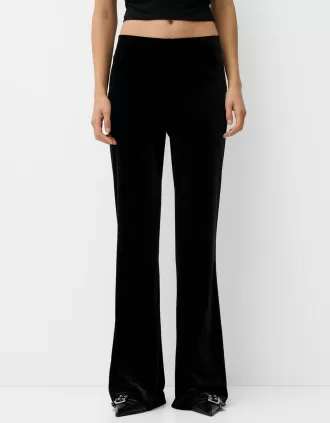 Pantalón acampanado de terciopelo