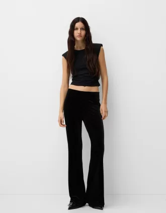 Pantalón acampanado de terciopelo