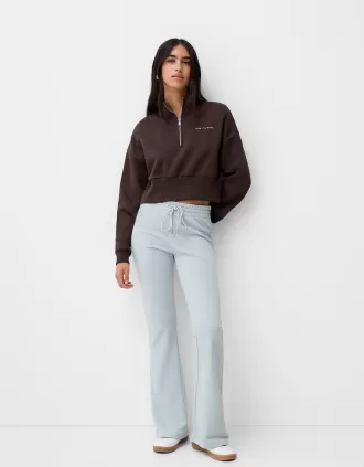 Pantalón campana de felpa