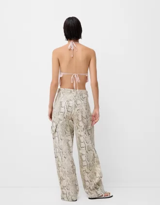Pantalón carpintero animal print