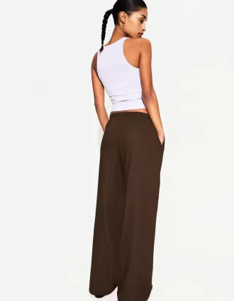 Pantalón mezcla de lino con cinturilla elástica