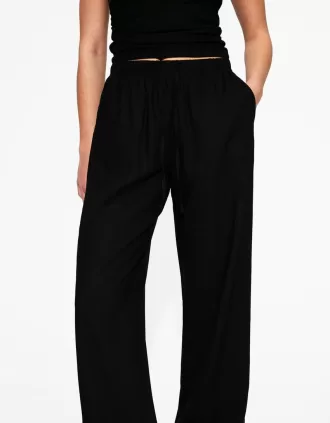 Pantalón mezcla de lino con cinturilla elástica