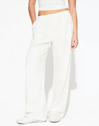 Pantalón mezcla de lino con cinturilla elástica