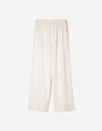 Pantalón mezcla de lino con cinturilla elástica