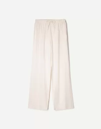Pantalón mezcla de lino con cinturilla elástica
