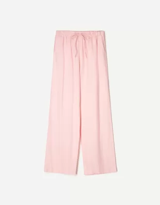 Pantalón mezcla de lino con cinturilla elástica