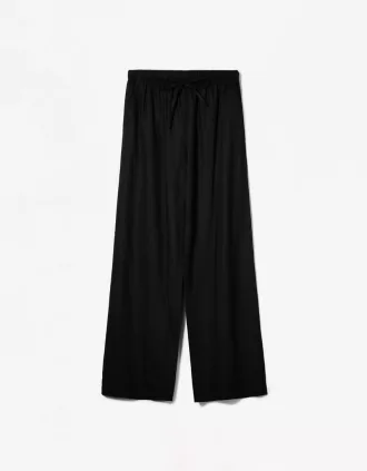 Pantalón mezcla de lino con cinturilla elástica