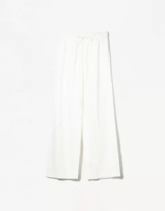 Pantalón mezcla de lino con cinturilla elástica