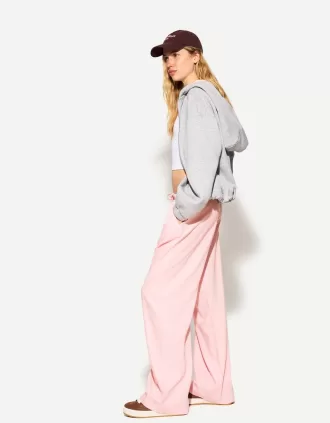 Pantalón mezcla de lino con cinturilla elástica