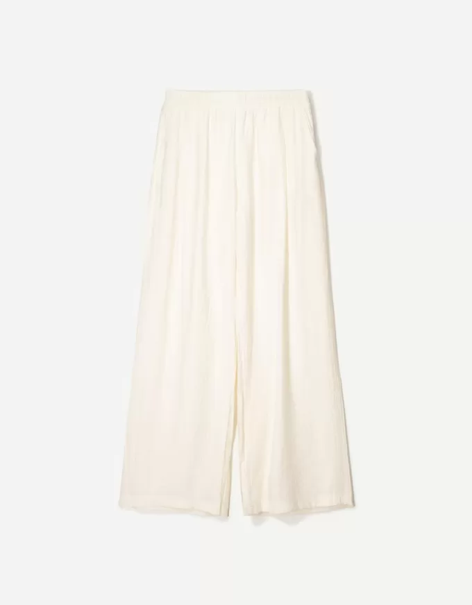 Pantalones anchos con cordones