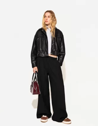 Pantalones anchos con cordones