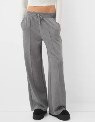 Pantalones anchos de tacto suave