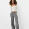 Pantalones anchos de tacto suave