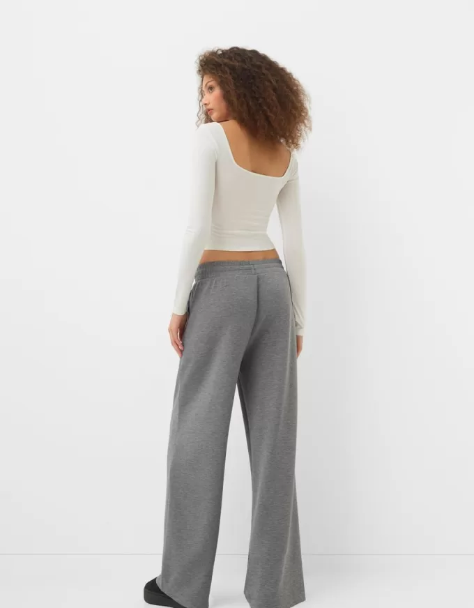 Pantalones anchos de tacto suave