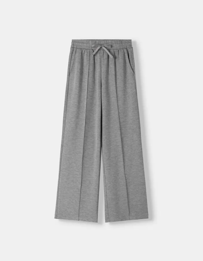 Pantalones anchos de tacto suave