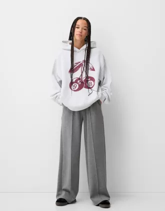 Pantalones anchos de tacto suave