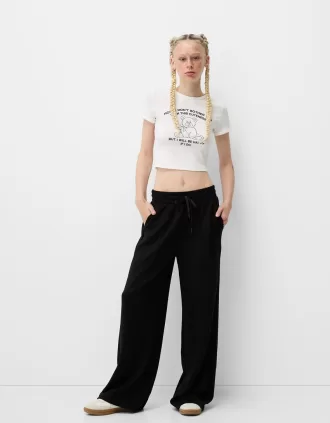 Pantalones anchos suaves