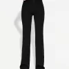 Pantalones boot-cut de talle bajo