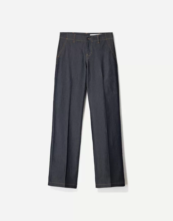 Pantalones boot-cut de talle bajo
