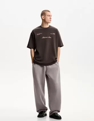 Pantalones de felpa con corte globo