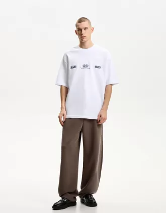 Pantalones de felpa con corte globo