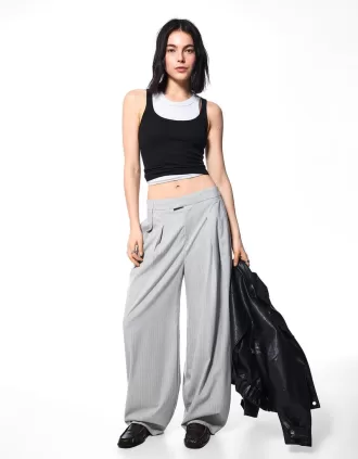Pantalones de sastre con corte globo