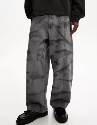 Pantalones desteñidos súper holgados