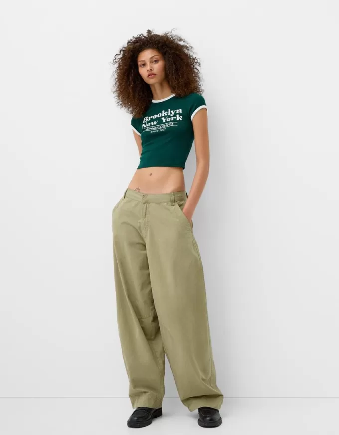 Pantalones globo de algodón