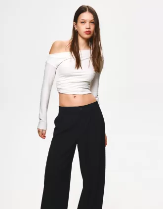 Pantalones holgados de tiro bajo