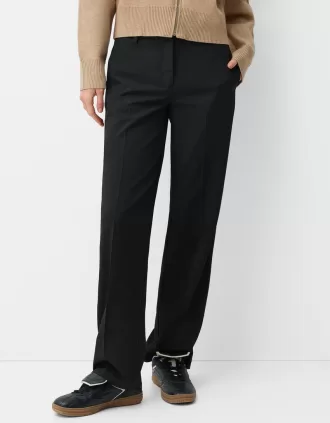 Pantalones sastre rectos de talle bajo