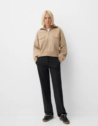 Pantalones sastre rectos de talle bajo