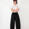 Pantalones tipo sudadera de material tipo barril