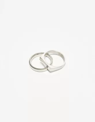 Paquete de 2 anillos de acero.